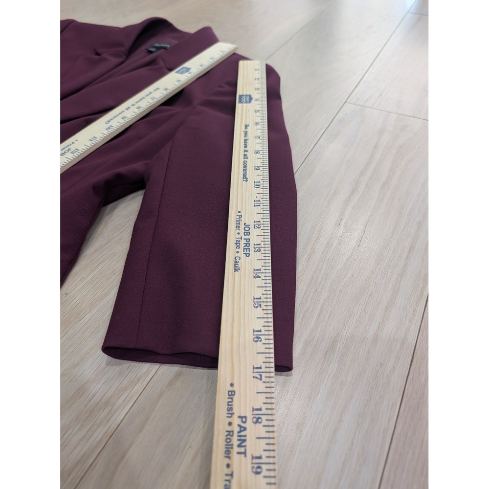 Halogen Burgundy Wine Tailored 3/4 Sleeve Blazer S - Picture 12 of 13